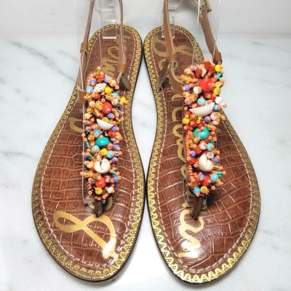 Sam Edelman Shoes - SO GORGEOUS!  Unique Beaded Thong Sandal, NWOB